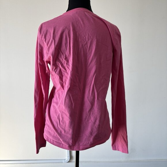 Ralph Lauren Sport Womens Babydoll Long Sleeve Top Size Medium Pink Preppy Y2K - Picture 6 of 11